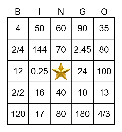 Number Bingo 1-75 Bingo Card