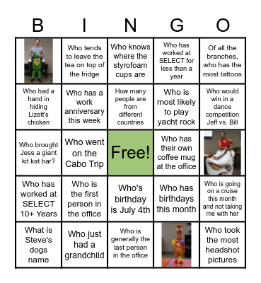SELECT Bingo Card