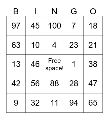 Naomi's Citizenships Bingo Card