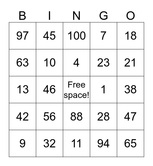 Naomi's Citizenships Bingo Card