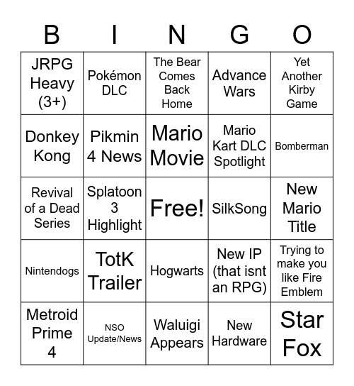 Direct 2/8 Bingo Card