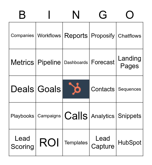 HubSpot Bingo Card