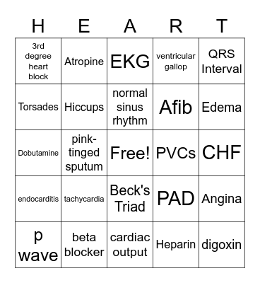 Happy Valentine's Day! Bingo Card