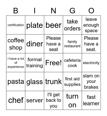 VOCABULARY - FC2 Bingo Card