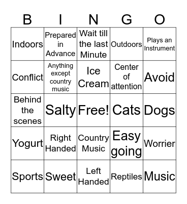 Diversity Bingo Card