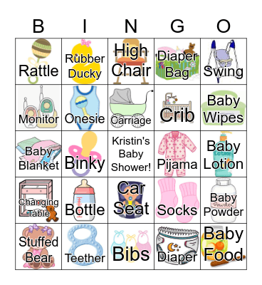 Baby Shower Bingo Card