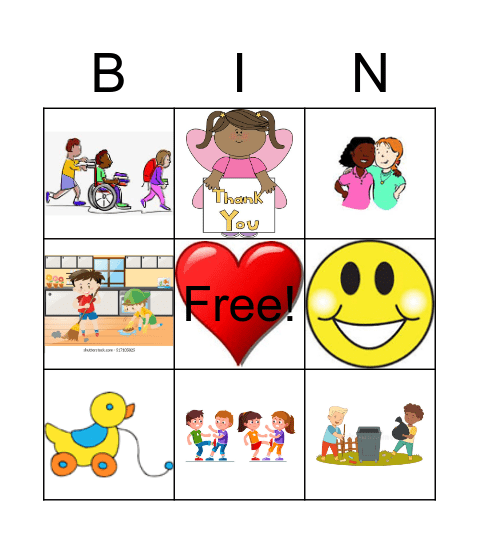 Ms. Weaver's Kindergarten Kindness Bingo Card