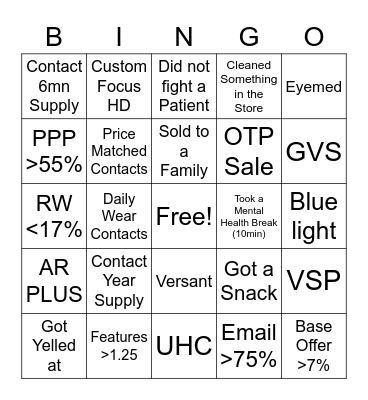 2/6-2/11 Bingo Card