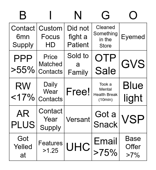 2/6-2/11 Bingo Card