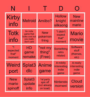 Feb 2023 Direct bingo Card