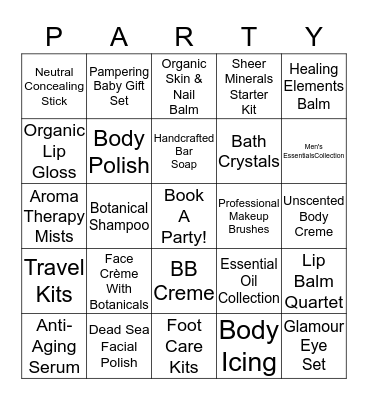 Lemongrass Spa Bingo Card