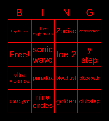 gd bingo Card