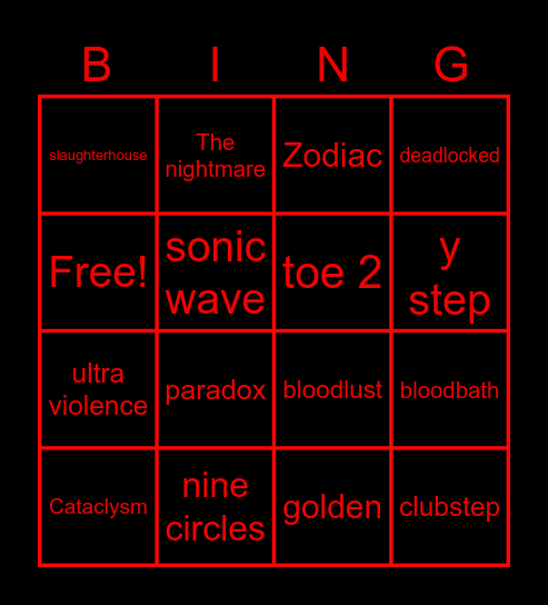 gd bingo Card