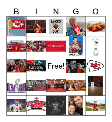 Chiefs Super Bowl Bingo Card