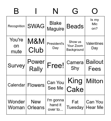 Bingo Lingo Bingo Card