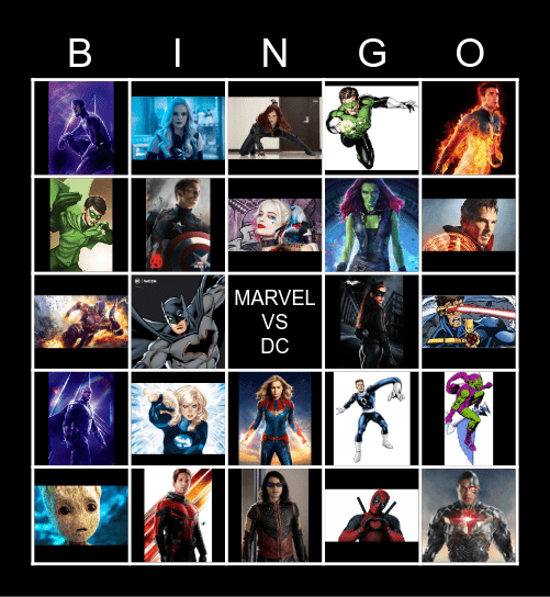 MARVEL v. DC Bingo Card