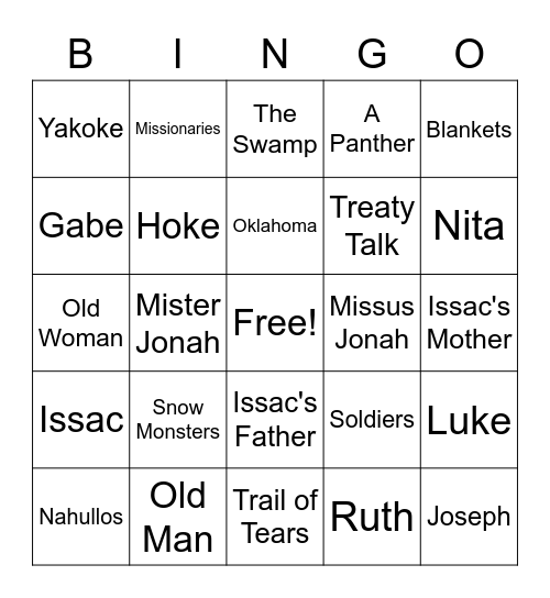 How I Became a Ghost Bingo Card