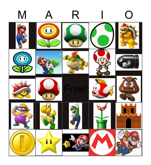 MARIO Bingo Card