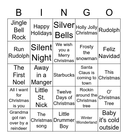 Christmas Bingo Card