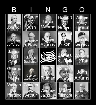 President's Day Bingo Card