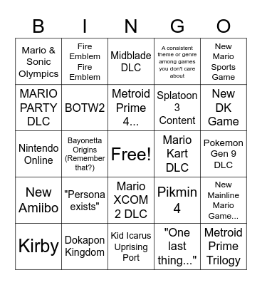 COPIUM Bingo Card