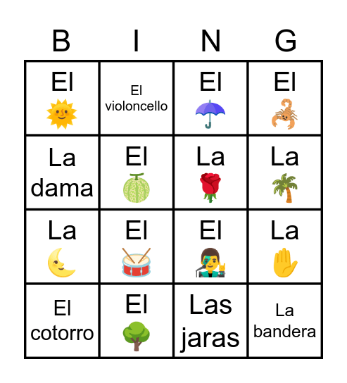 Lotería Mexicana Bingo Card