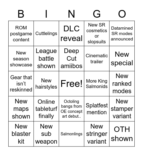 Untitled Bing Bingo Card