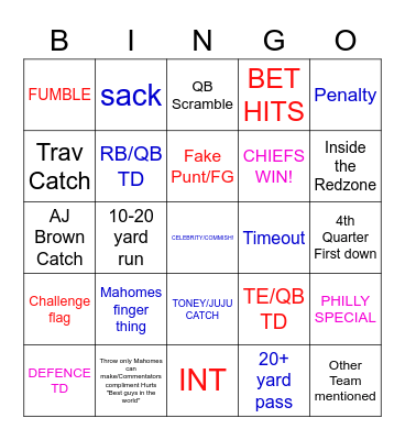 Superbowl Bingo #2: SB Reloaded Bingo Card