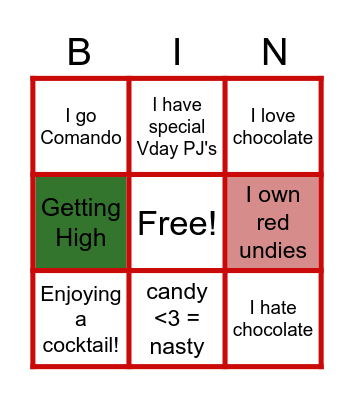 Galentine's Day Bingo Card