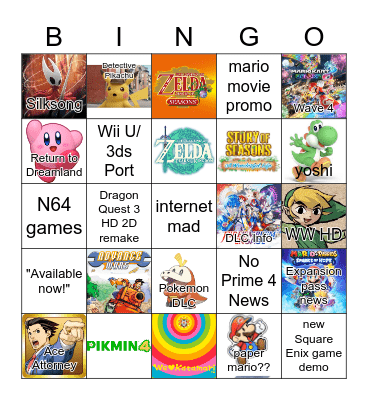 Feb 8 Direct Bingo Card
