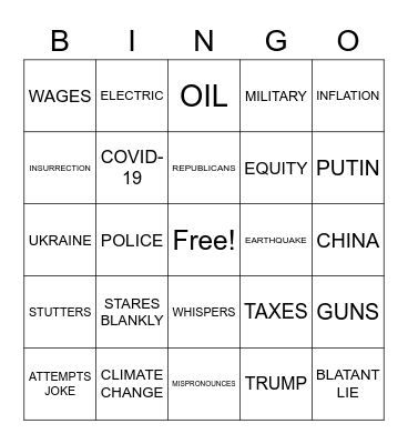 SOTUA Bingo Card