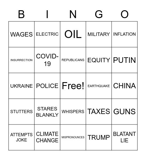 SOTUA Bingo Card
