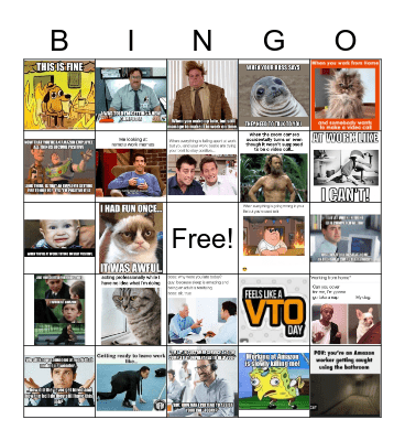 WORK MEME BINGO Card