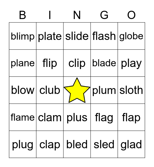 L blends Bingo Card
