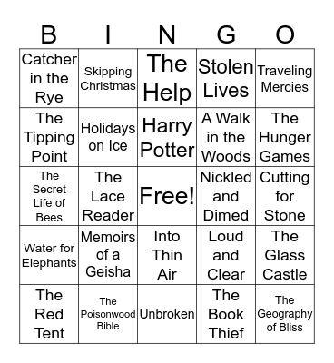 Do you know your authors? Bingo Card