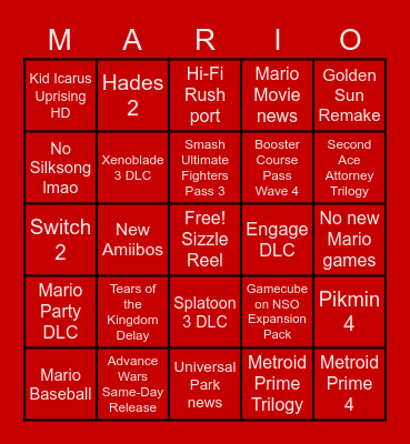 February 2023 Direct Bingo Card