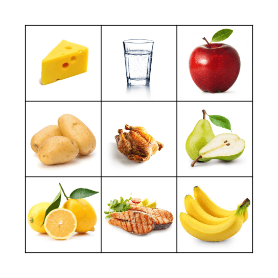 Food & Beverages Bingo! Bingo Card