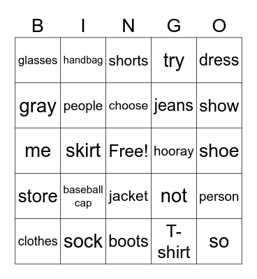 OD1 Voc 7 Bingo Card