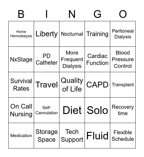 Home Therapies Bingo Card