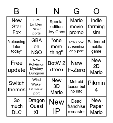 Direct 2/8/23 Bingo Card