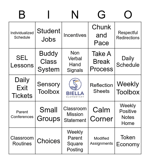 PBIS BINGO Card