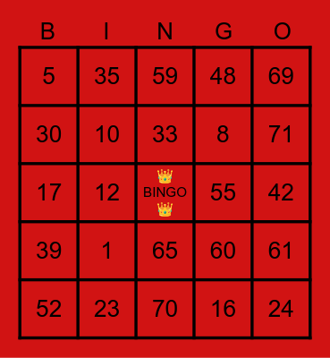 🎀QUEEN MAE👑🎀 Bingo Card