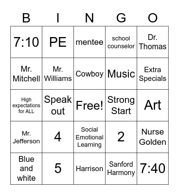 McCoy Bingo Board Bingo Card