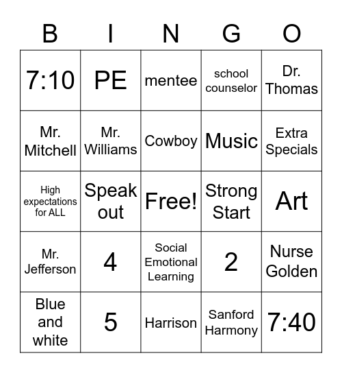 McCoy Bingo Board Bingo Card