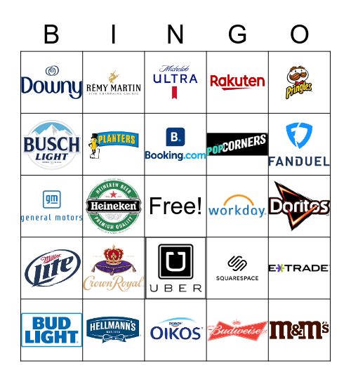 Super Bowl 2023 Bingo Card