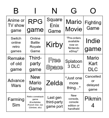 February Direct Bingo Card