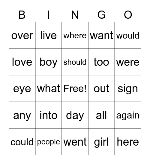 red words: 4.3-6.2 and review Bingo Card