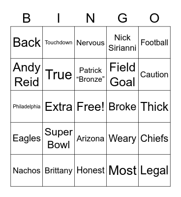 2nd Grade Bingo Card