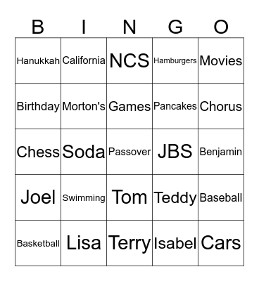 BLUMOFF BINGO Card