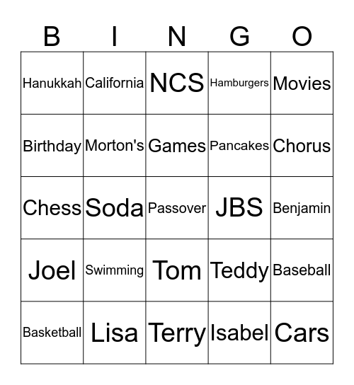 BLUMOFF BINGO Card